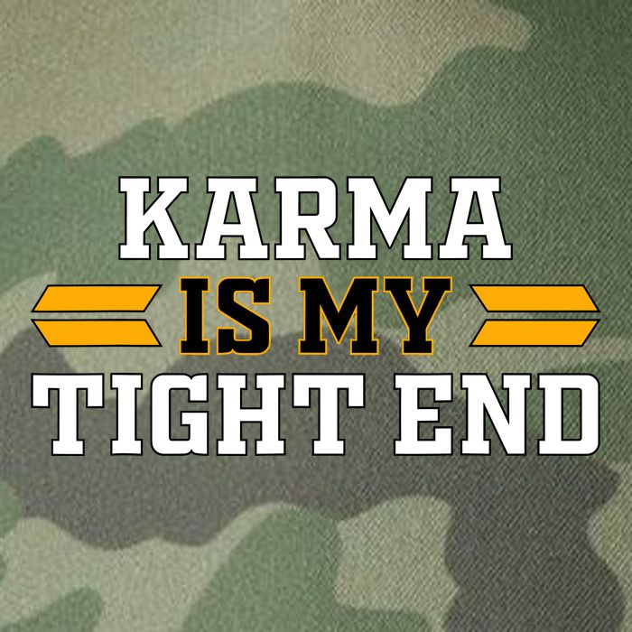 Karma Is My Tight End Legacy Tie Dye Trucker Hat