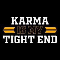 Karma Is My Tight End Flexfit Unipanel Trucker Cap