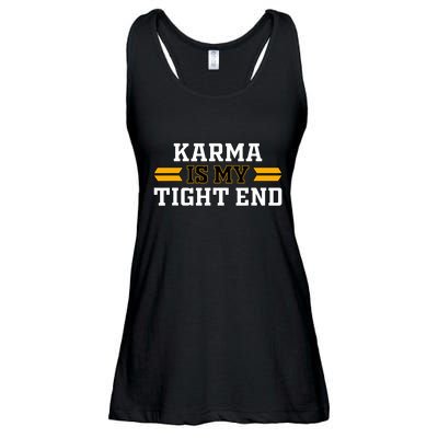 Karma Is My Tight End Ladies Essential Flowy Tank