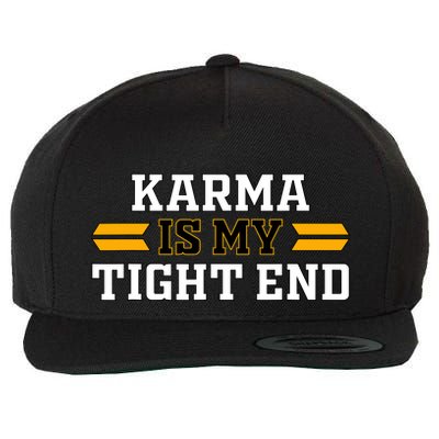 Karma Is My Tight End Wool Snapback Cap
