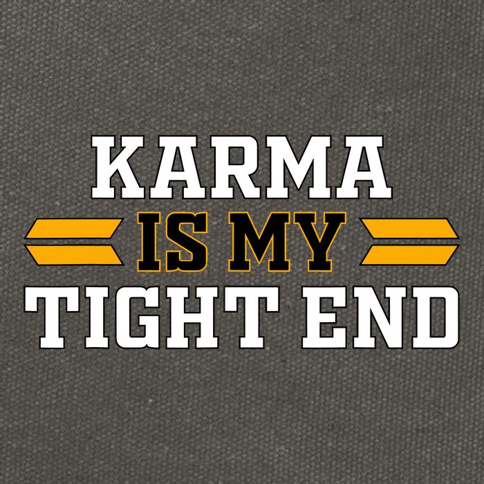 Karma Is My Tight End Cotton Canvas Backpack