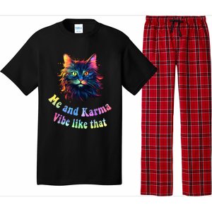 Karma Is My Boyfriend Me And Karma Vibe Like That Cat Lover Pajama Set