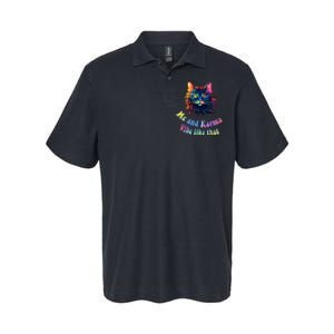 Karma Is My Boyfriend Me And Karma Vibe Like That Cat Lover Softstyle Adult Sport Polo