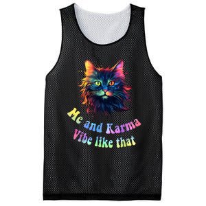 Karma Is My Boyfriend Me And Karma Vibe Like That Cat Lover Mesh Reversible Basketball Jersey Tank