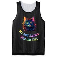 Karma Is My Boyfriend Me And Karma Vibe Like That Cat Lover Mesh Reversible Basketball Jersey Tank