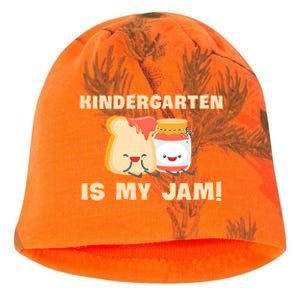 Kindergarten Is My Jam Funny Kindergarten Teachers Gift Kati - Camo Knit Beanie