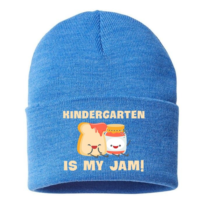 Kindergarten Is My Jam Funny Kindergarten Teachers Gift Sustainable Knit Beanie