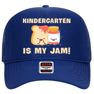 Kindergarten Is My Jam Funny Kindergarten Teachers Gift High Crown Mesh Back Trucker Hat