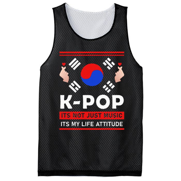 Kpop Is Not Just Music Kpop ItS My Life Attitude Mesh Reversible Basketball Jersey Tank