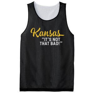 Kansas ItS Not Hat Bad Funny Underrated Usa State Pride Mesh Reversible Basketball Jersey Tank