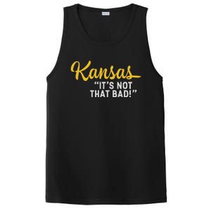 Kansas ItS Not Hat Bad Funny Underrated Usa State Pride PosiCharge Competitor Tank