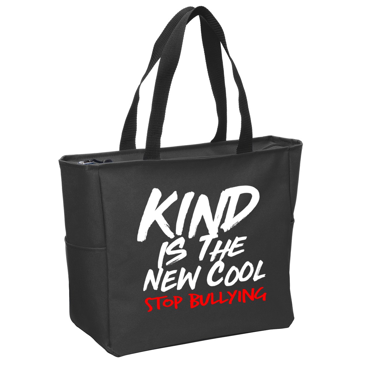 Kind Is The New Cool Stop Bullying Zip Tote Bag
