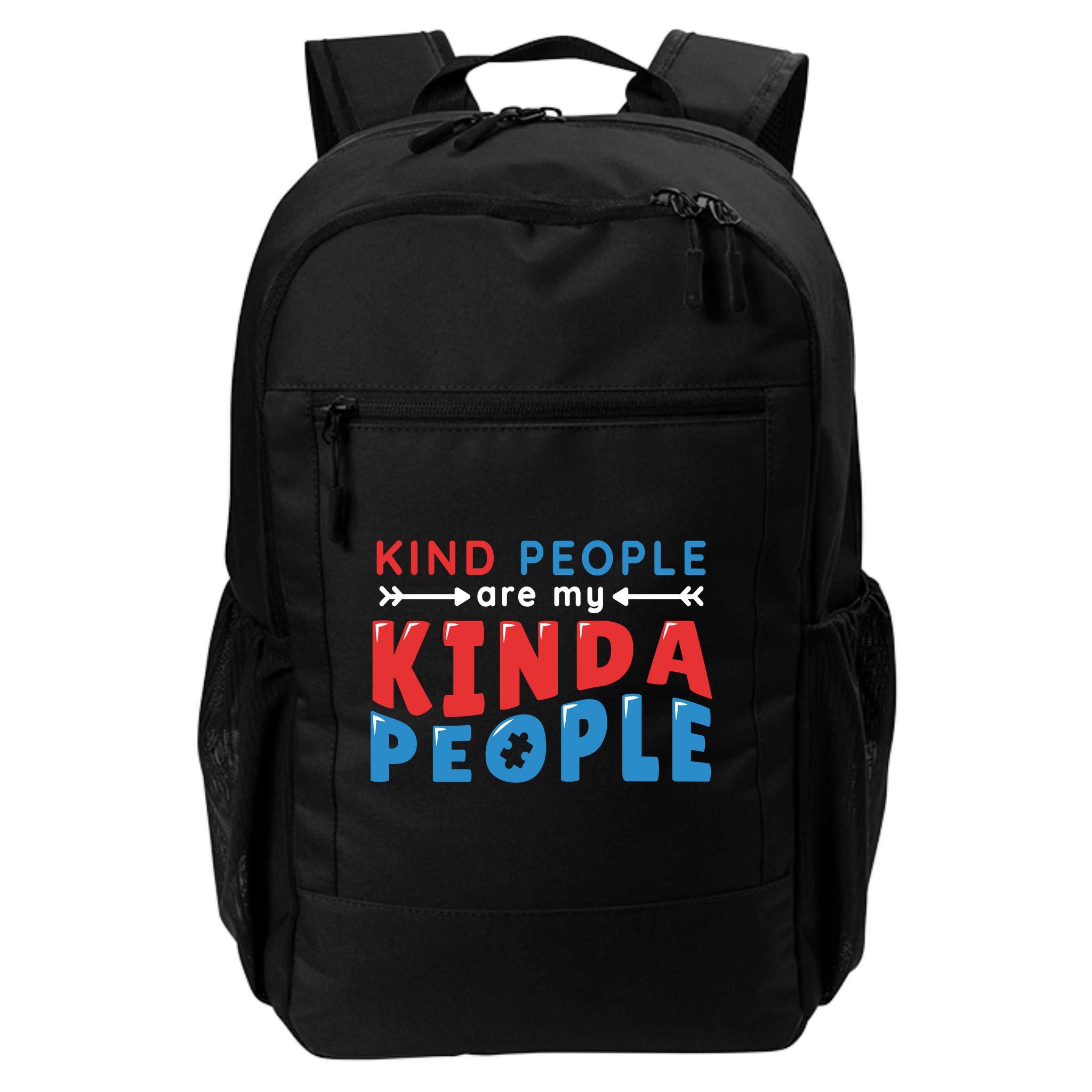Kind People Are My Kinda People Autism Awareness Backpack