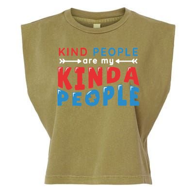 Kind People Are My Kinda People Autism Awareness Garment-Dyed Women's Muscle Tee