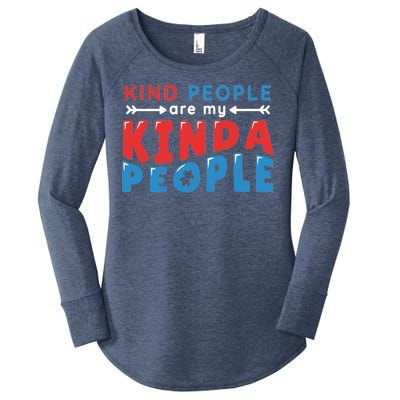 Kind People Are My Kinda People Autism Awareness Women's Perfect Tri Tunic Long Sleeve Shirt