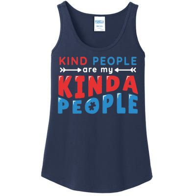 Kind People Are My Kinda People Autism Awareness Ladies Essential Tank