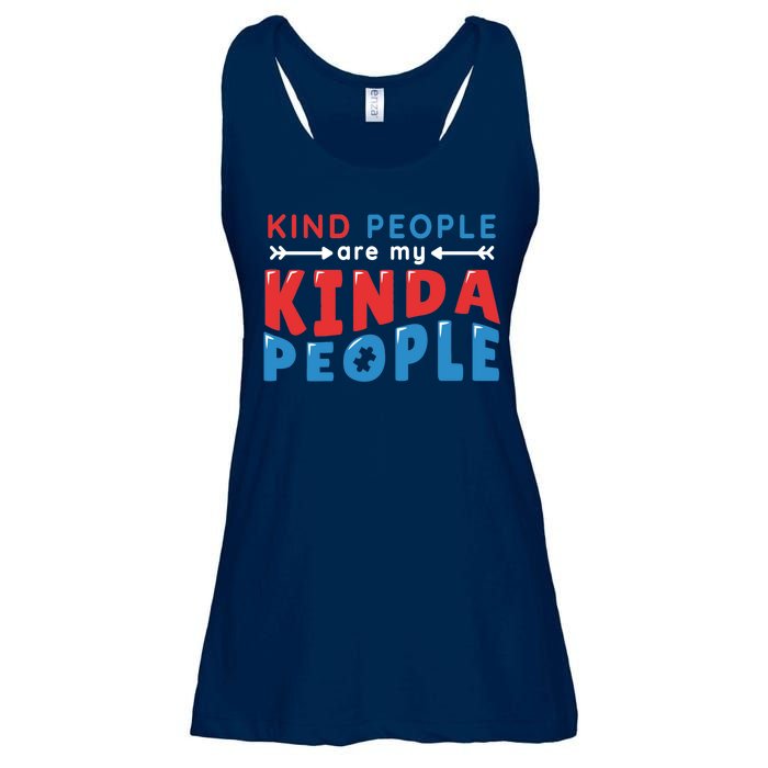 Kind People Are My Kinda People Autism Awareness Ladies Essential Flowy Tank