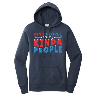 Kind People Are My Kinda People Autism Awareness Women's Pullover Hoodie