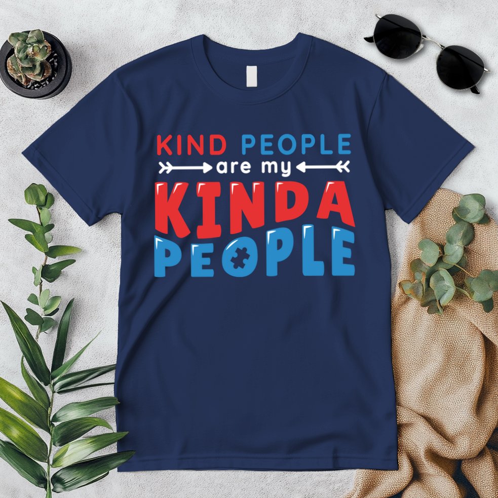 Kind People Are My Kinda People Autism Awareness Premium T-Shirt