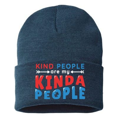 Kind People Are My Kinda People Autism Awareness Sustainable Knit Beanie