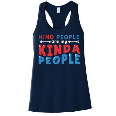 Kind People Are My Kinda People Autism Awareness Women's Racerback Tank