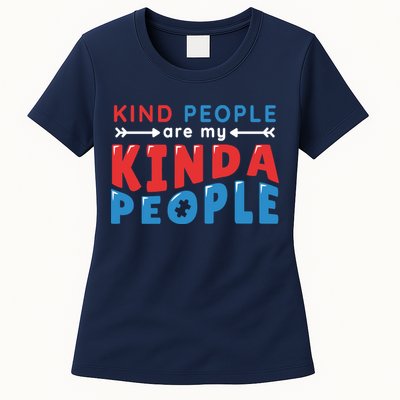 Kind People Are My Kinda People Autism Awareness Womens T-Shirt