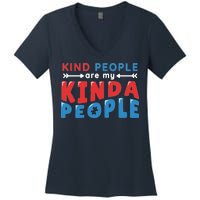 Kind People Are My Kinda People Autism Awareness Women's V-Neck T-Shirt