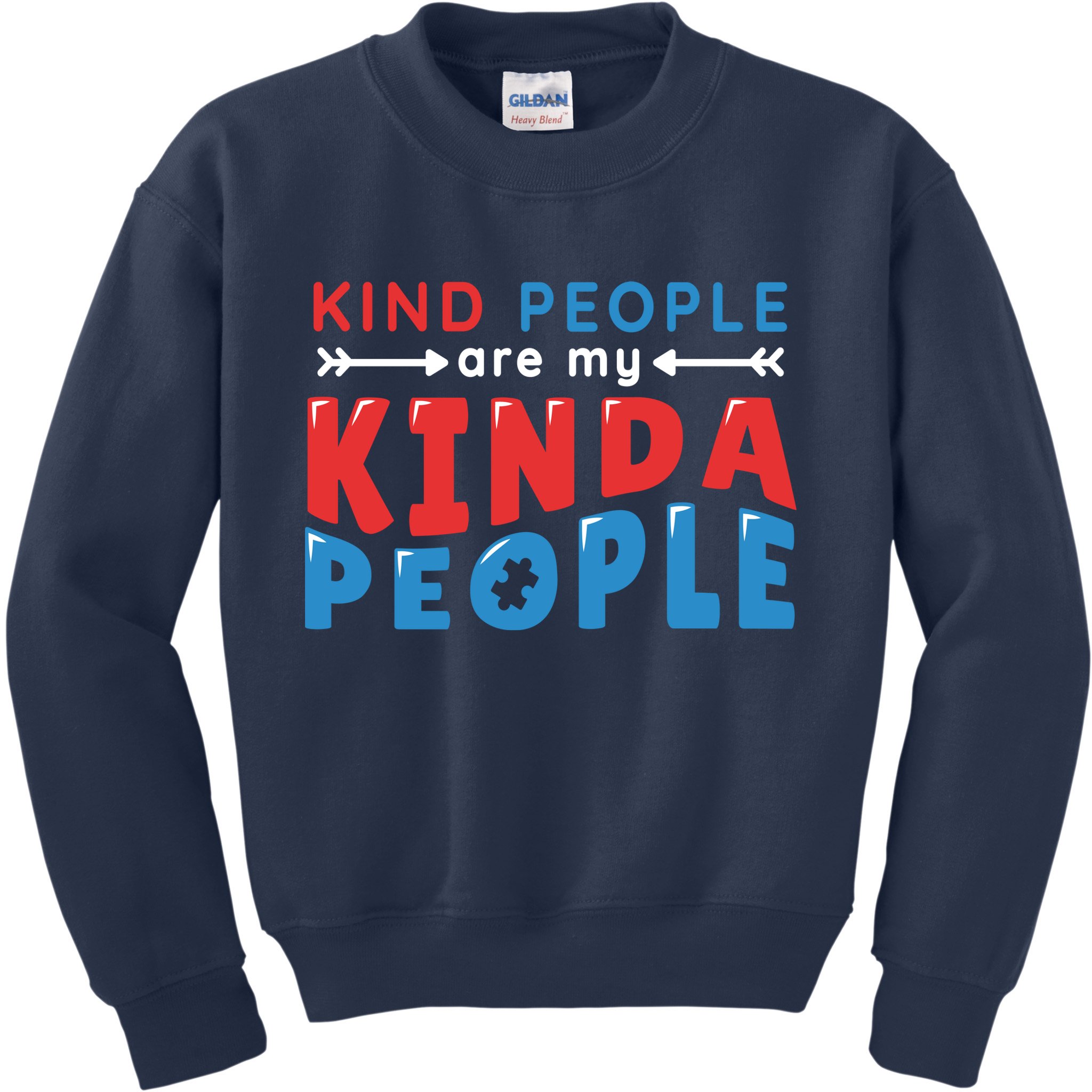 Kind People Are My Kinda People Autism Awareness Kids Sweatshirt