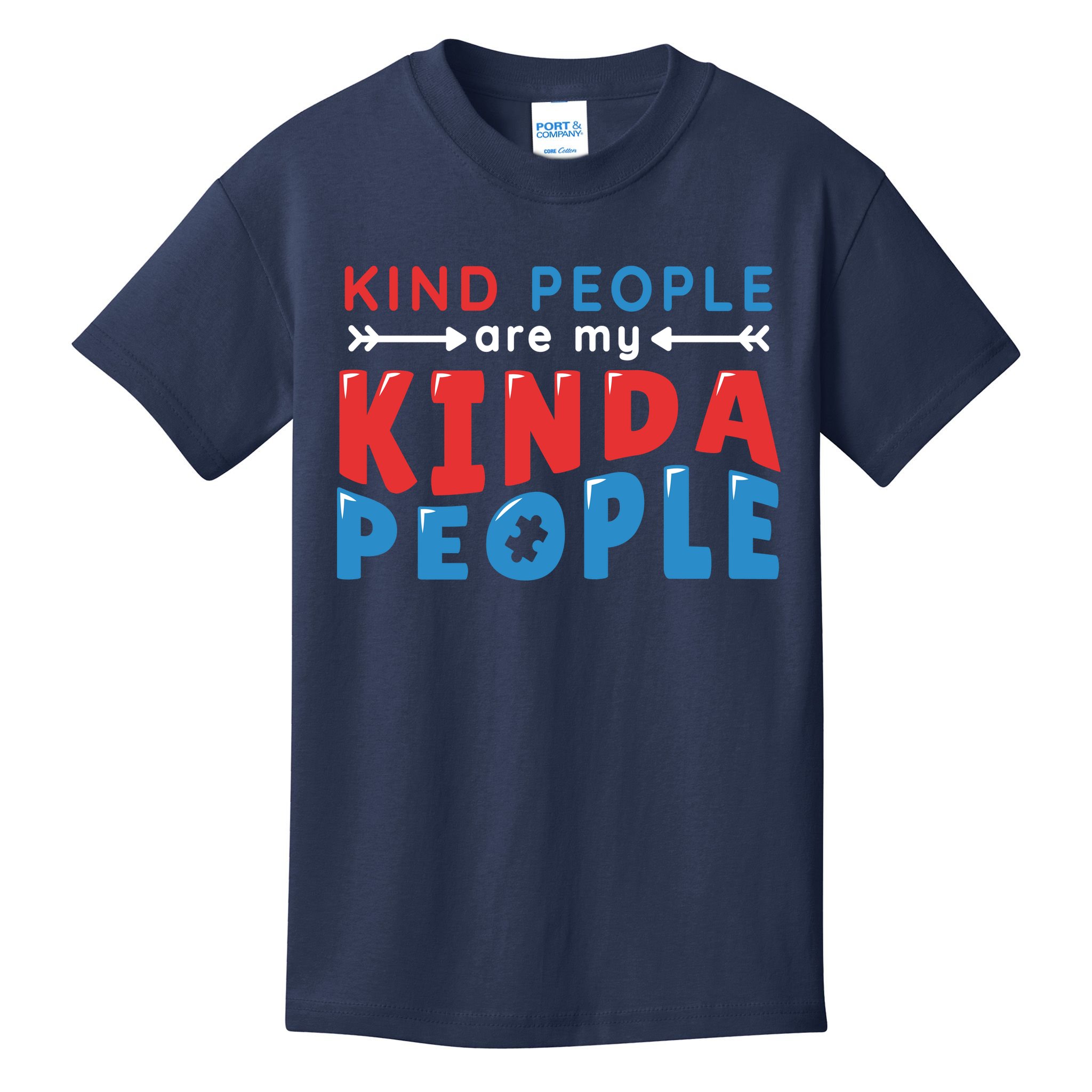 Kind People Are My Kinda People Autism Awareness Kids T-Shirt