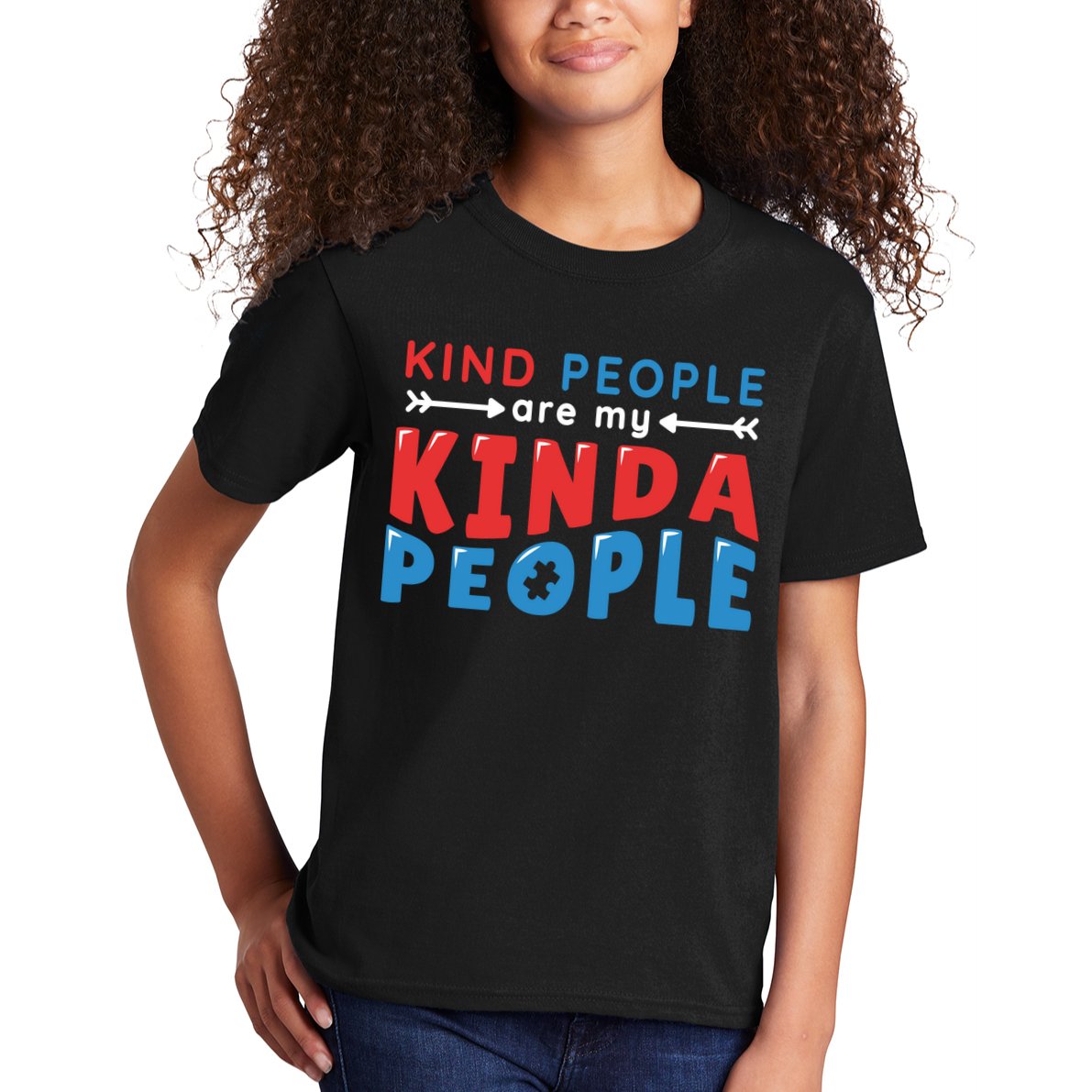 Kind People Are My Kinda People Autism Awareness Kids T-Shirt