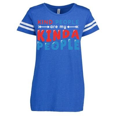 Kind People Are My Kinda People Autism Awareness Enza Ladies Jersey Football T-Shirt