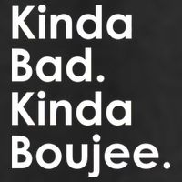 Kinda Bad Kinda Boujee Trendy Saying Text Logo Adult Drive Performance Visor