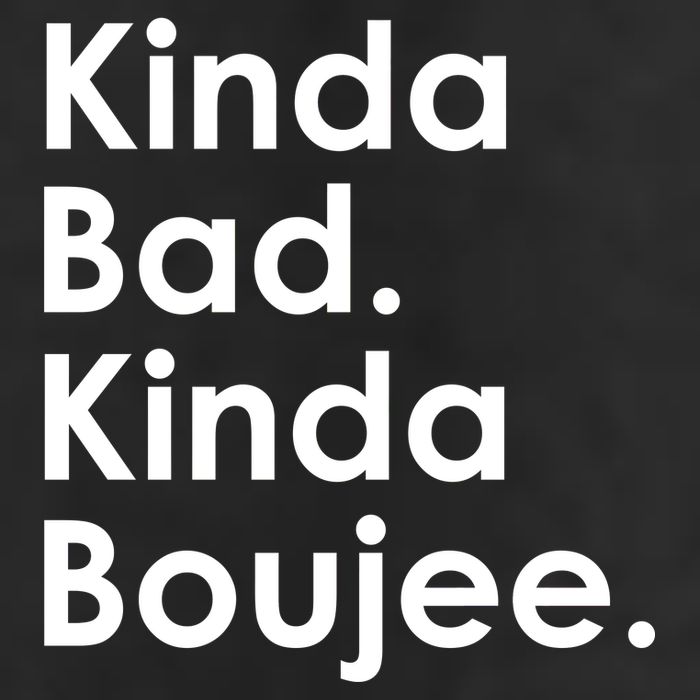 Kinda Bad Kinda Boujee Trendy Saying Text Logo Adult Drive Performance Visor