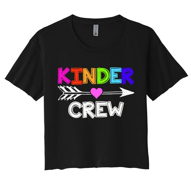 Kinder Crew Kindergarten Teacher Women's Crop Top Tee