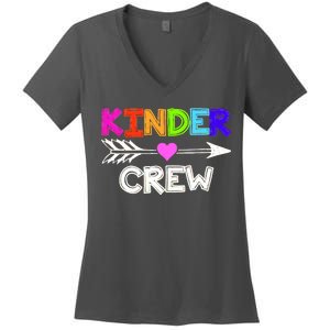 Kinder Crew Kindergarten Teacher Women's V-Neck T-Shirt