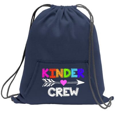 Kinder Crew Kindergarten Teacher Sweatshirt Cinch Pack Bag