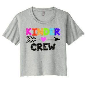 Kinder Crew Kindergarten Teacher Women's Crop Top Tee