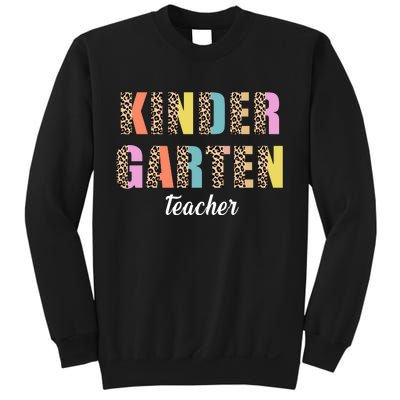 Kinder Garten Teacher Leopard Logo Sweatshirt