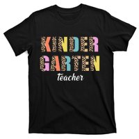 Kinder Garten Teacher Leopard Logo T-Shirt