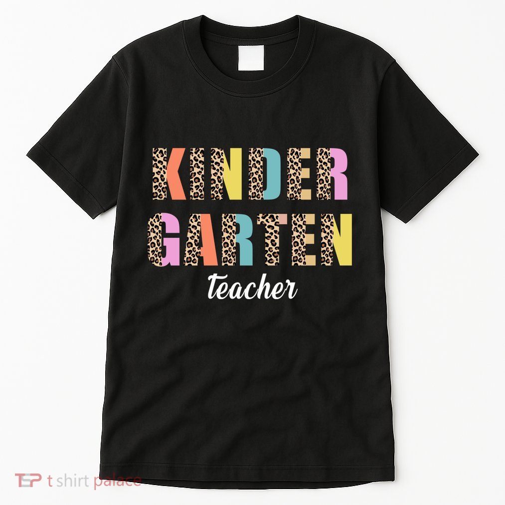 Kinder Garten Teacher Leopard Logo Tall T-Shirt