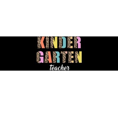 Kinder Garten Teacher Leopard Logo Bumper Sticker