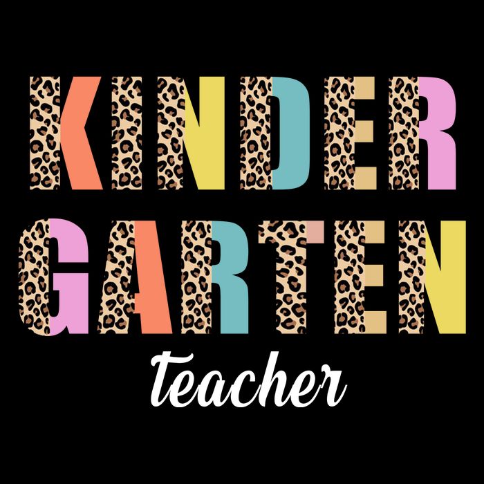 Kinder Garten Teacher Leopard Logo Flat Bill Trucker Hat