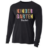 Kinder Garten Teacher Leopard Logo Cooling Performance Long Sleeve Crew