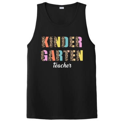 Kinder Garten Teacher Leopard Logo PosiCharge Competitor Tank