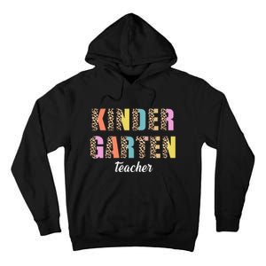 Kinder Garten Teacher Leopard Logo Tall Hoodie