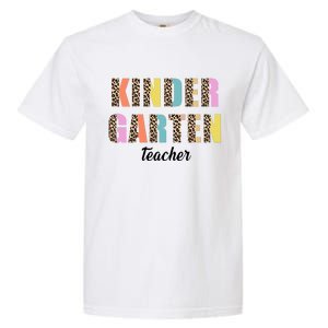 Kinder Garten Teacher Leopard Logo Garment-Dyed Heavyweight T-Shirt