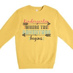 Kindergarten Back To School Adventure  Premium Crewneck Sweatshirt