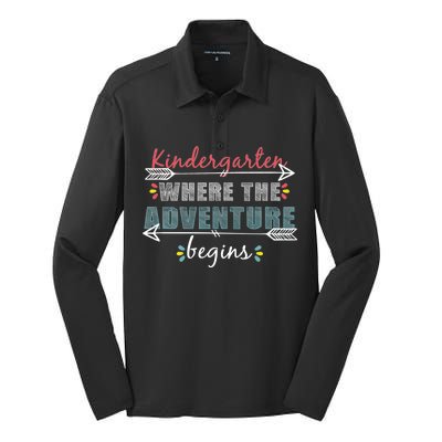 Kindergarten Back To School Adventure  Silk Touch Performance Long Sleeve Polo