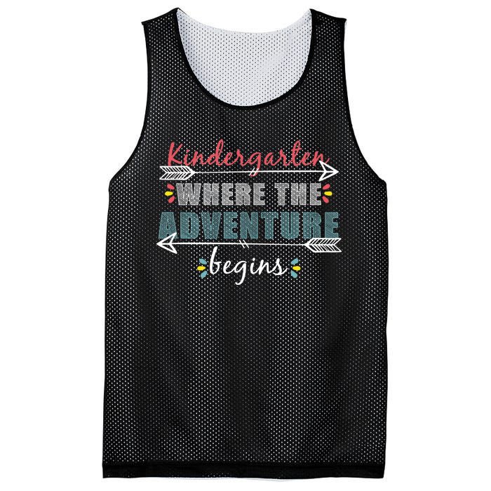 Kindergarten Back To School Adventure  Mesh Reversible Basketball Jersey Tank