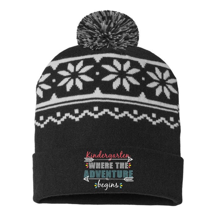 Kindergarten Back To School Adventure  USA-Made Snowflake Beanie